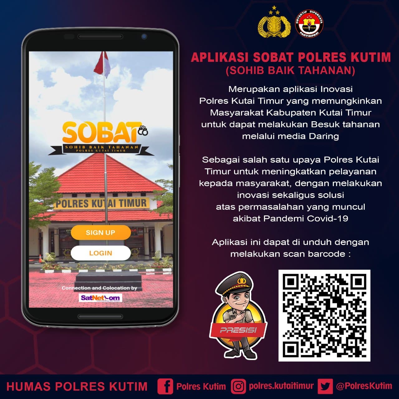 Aplikasi Sobat Polres Kutim - Solusi Besuk Tahanan Melalui Daring