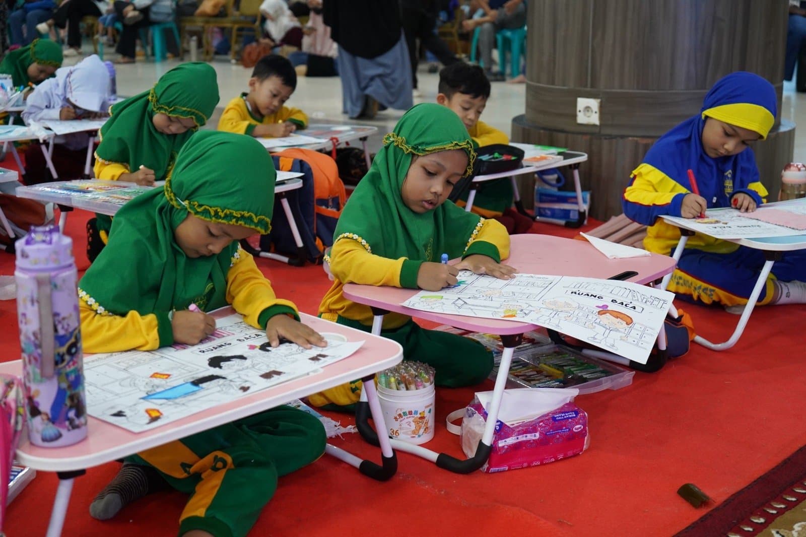Lomba Mewarnai Dispusip Kutim Jadi Ruang Anak Berkreasi