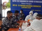 Uji Rapid, Seluruh Keluarga Besar Lanal Sangatta Negatif