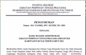 Dari 63 Pelamar JPT Pratama, Sebanyak 56 Lolos Administrasi