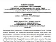Ini Nama-Nama Dua dan Tiga Besar – Hasil Seleksi JPT Pratama Pemkab Kutim