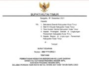 Bupati Larang ASN dan TK2D Kutim ke Luar Daerah – Selama Cuti, Natal dan Tahun Baru