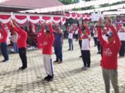 Jalan Sehat dan Senam Bersama BPKAD Semarakkan HUT RI