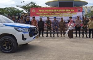 Apel Pergeseran Pasukan Pengamanan Pemilu 2024 – Sekaligus Lepas Puluhan Truk Angkut Logistik ke 13 Kecamatan