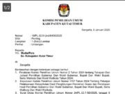 Esok, Penetapan Resmi Pemimpin Baru Kutai Timur di Rapat Pleno Terbuka KPU