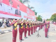 Simfoni Merah Putih, Marching Band YPPSB Memukau di HUT ke-80 RI di Kutim